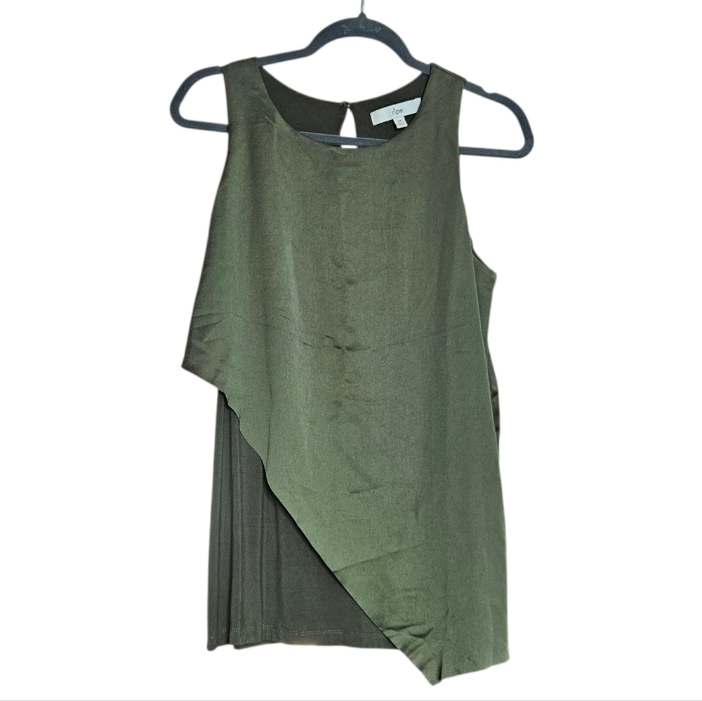 🎉2x Host Pick🎉 Ripe Maternity & Nursing Assymetric Sleeveless Top Olive Medium